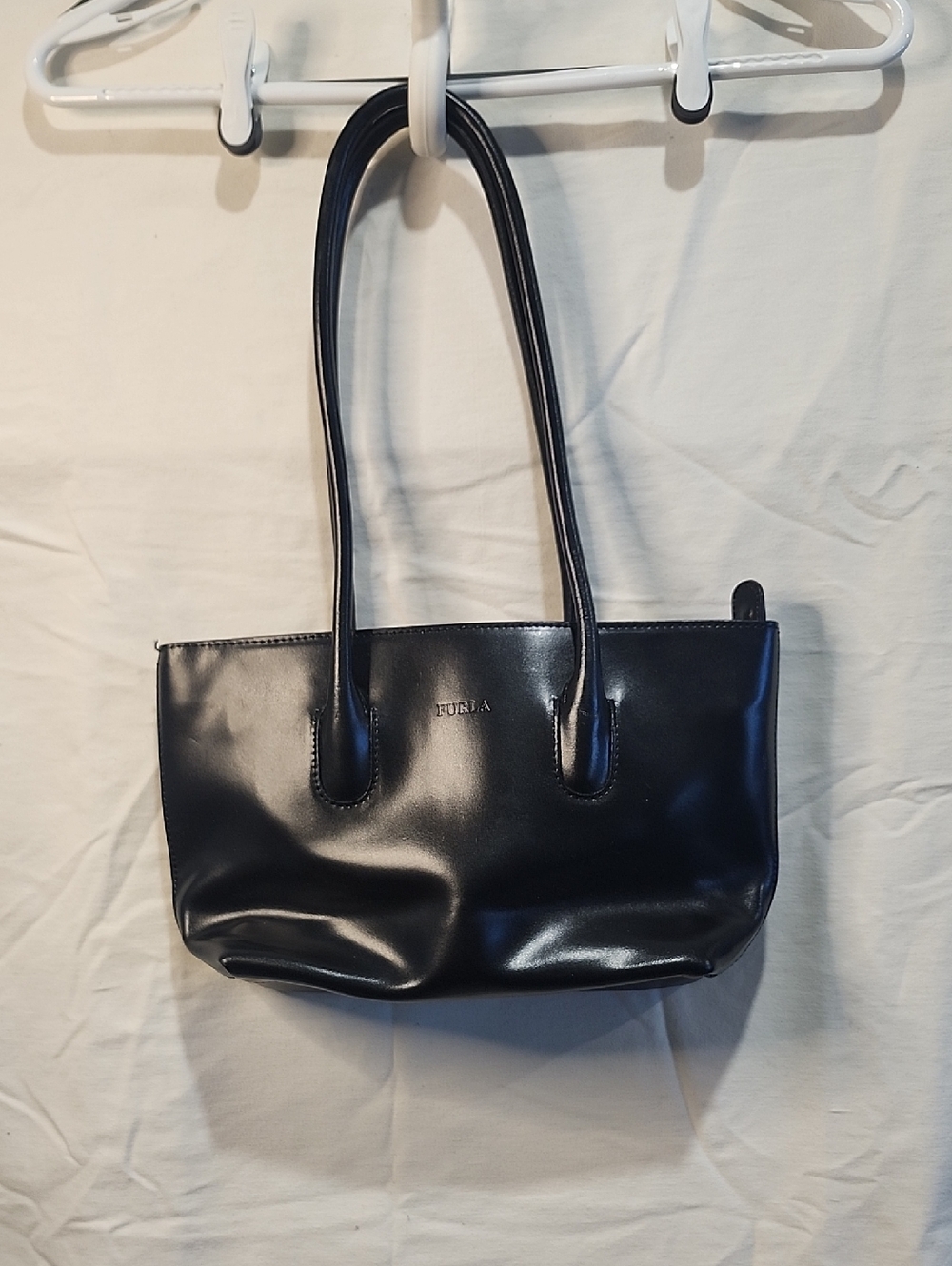 Furla Black Leather Tote with Double Handles - Picture 10 of 13